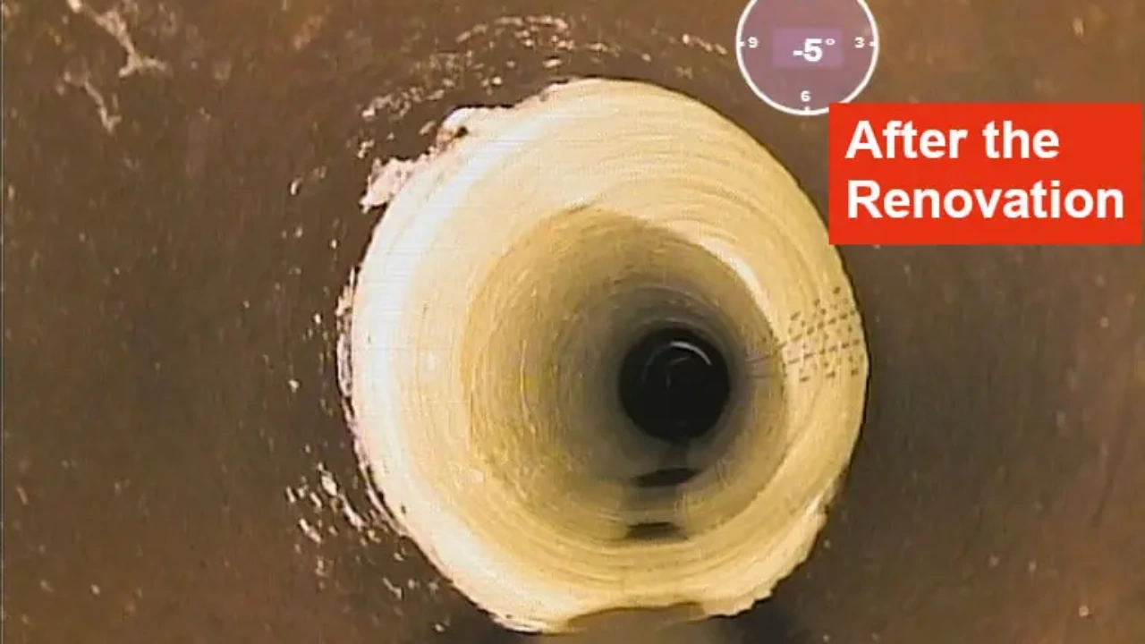 after the pipe rehabilitation in oftersheim 